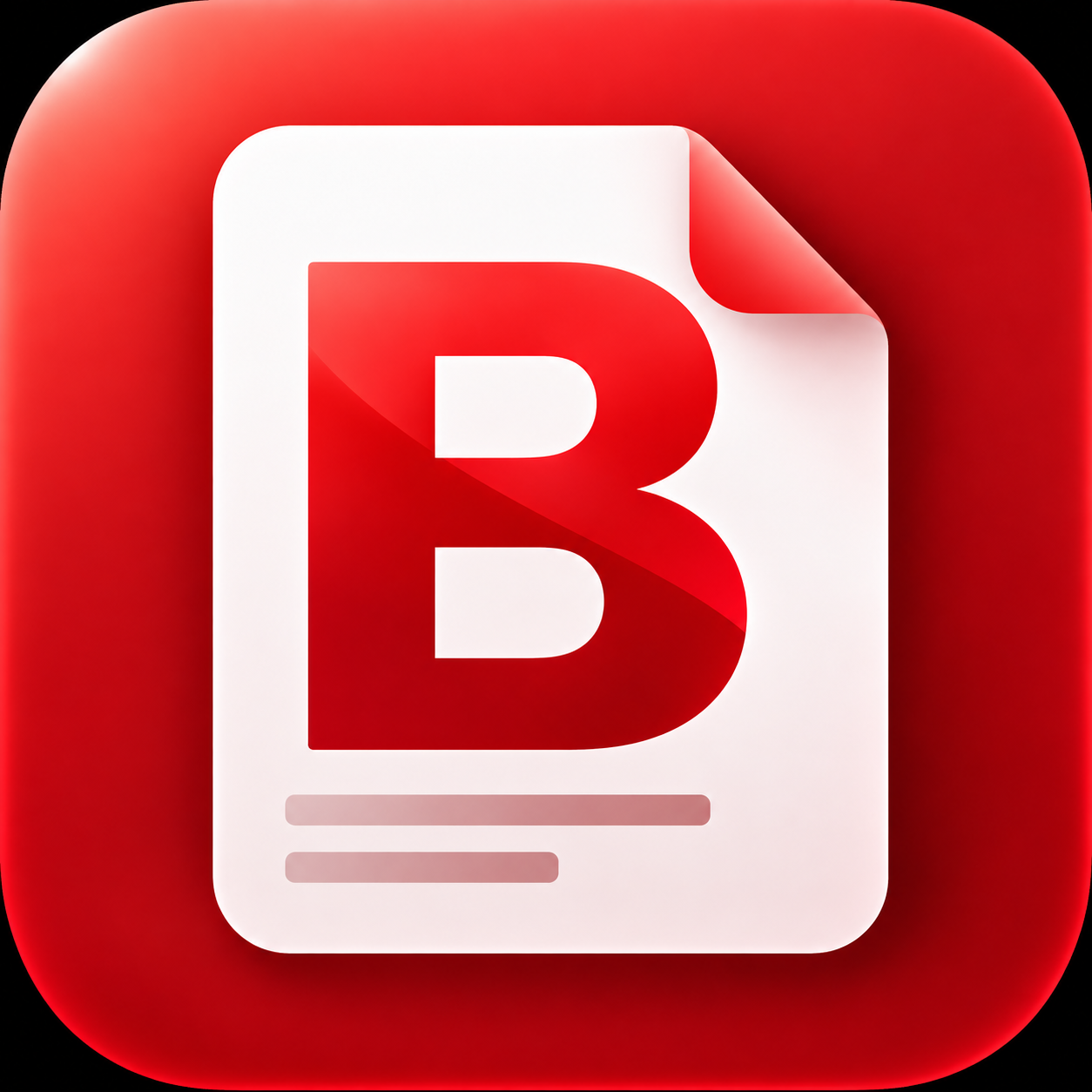 SimplePDF red B and document icon